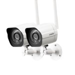 Zmodo 2 Pack Wireless Security Camera System Smart Outdoor WiFi IP Cameras Night Vision Cloud Service Available(Renewed)