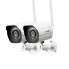 Zmodo 2 Pack Wireless Security Camera System Smart Outdoor WiFi IP Cameras Night Vision Cloud Service Available(Renewed)