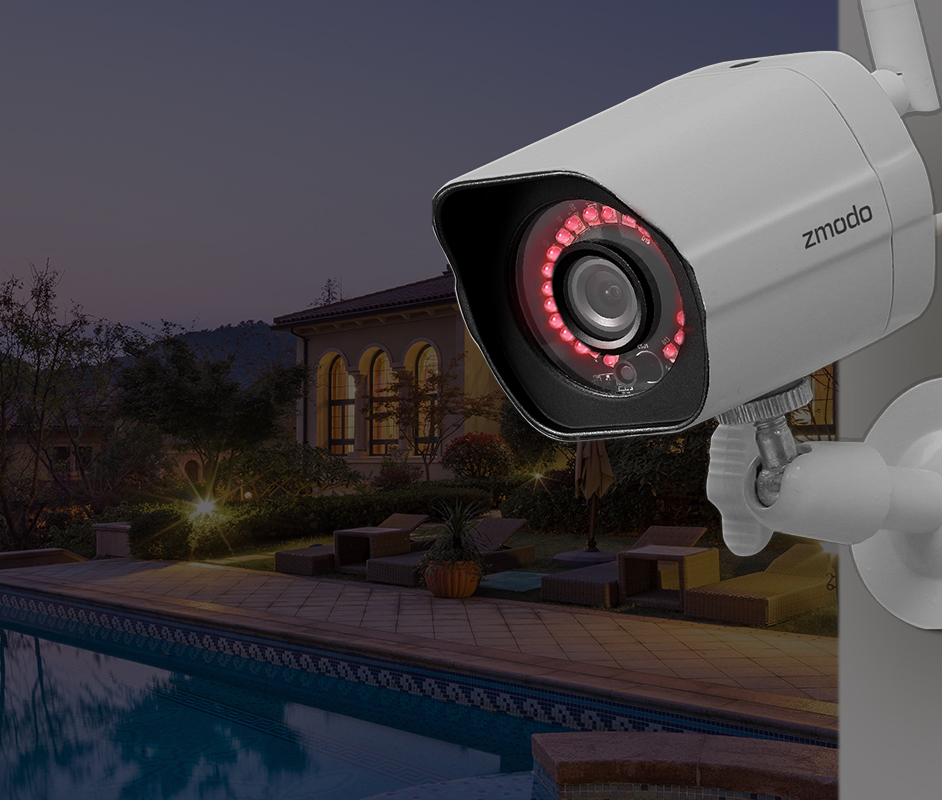 Cámara de seguridad WiFi inalámbrica para exteriores, 1080P Pan Tilt Zoom  Vigilancia CCTV CACAGOO Cámara IP