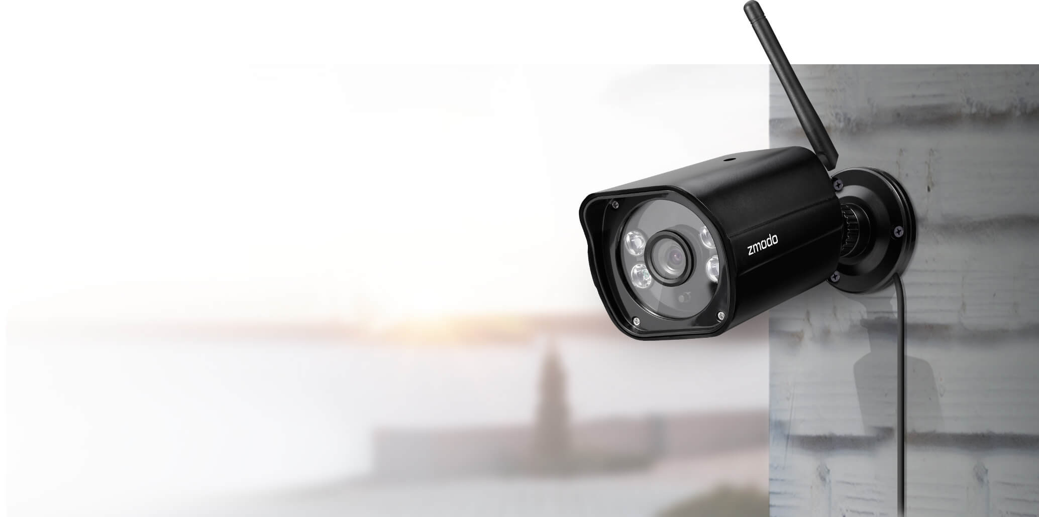 zmodo 1080p outdoor wifi camera with extended night vision