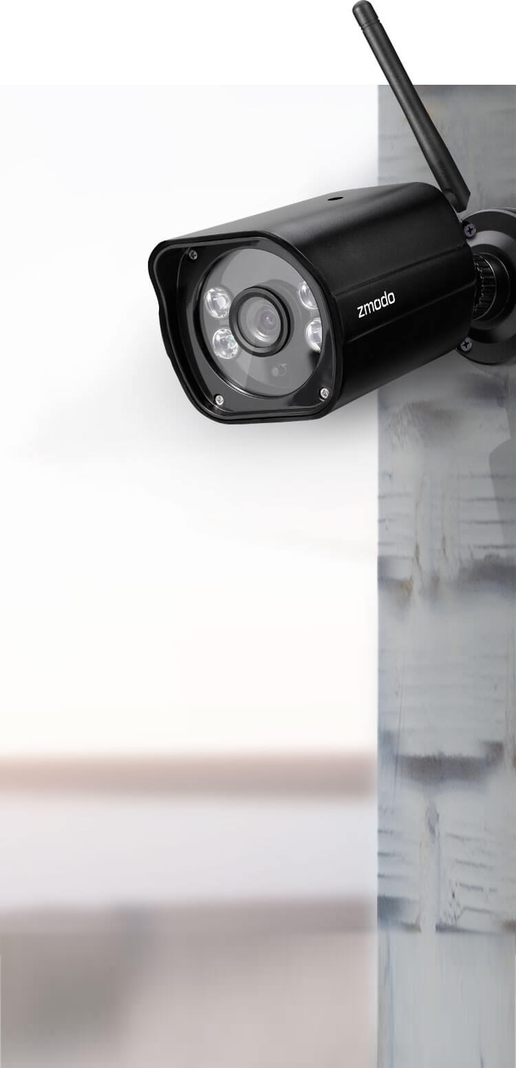 zmodo 1080p outdoor wifi camera with extended night vision