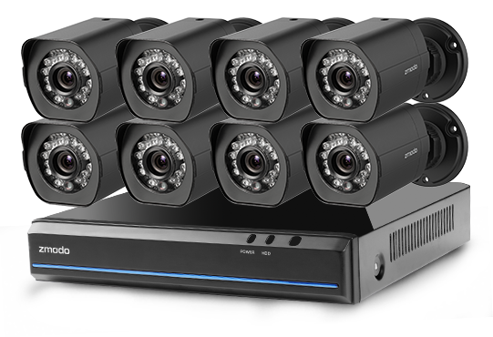 1TB 8 sPoE 720p HD Außen Überwachungskamera Zmodo Sicherheitssystem 8CH NVR 